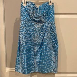 Strapless jacquard dress